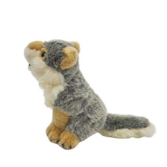 Defenders of Wildlife 9" Howling Gray Wolf Plush Stuffed Animal Pup Retired - Picture 6 of 6
